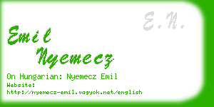 emil nyemecz business card